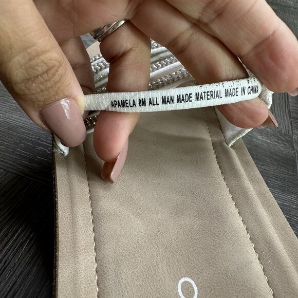 Adiamo Apmela Women's size 8 Studded Rhinestone Slide Sandals - Picture 8 of 8